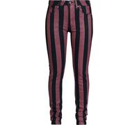 Gothicana by EMP Skarlett - red/black Stripes Jeans schwarz rot in W28L32
