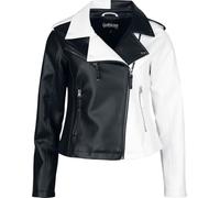 Gothicana by EMP Jacket in Black and White Kunstlederjacke schwarz weiß in M