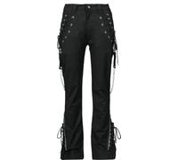 Gothicana by EMP Grace - with Chains and Lacing Stoffhose schwarz in W28L32