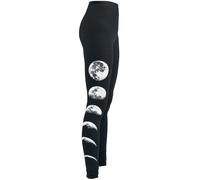 Gothicana by EMP Damen Schwarze Leggings mit Mond S