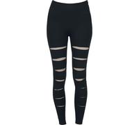 Gothicana by EMP Damen Schwarze Leggings mit Netzlöchern