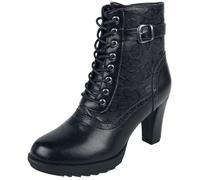 Gothicana by EMP Lace-Up Boots With Ornaments High Heel schwarz in EU38