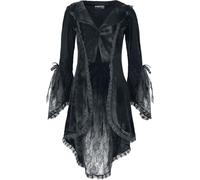 Gothicana by EMP Velvet Cardigan with Lace Details Cardigan schwarz in XL