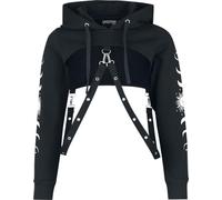 Gothicana by EMP Crop Hoodie Kapuzenpullover schwarz in L