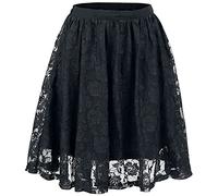 Gothicana by EMP Damen schwarzer Tellerrock aus Spitze mit Unterrock XL