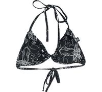 Gothicana by EMP Damen schwarzer Triangel-Bikini Mix and Match Oberteil mit herausnehmbaren Pads M