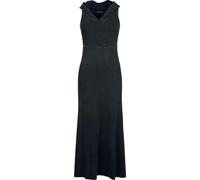 Gothicana by EMP Damen schwarzes Maxi Jerseykleid mit verstellbaren Trägern XXL