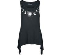 Gothicana by EMP Tank-Top with Moon and Sun Frontprint Top schwarz in L