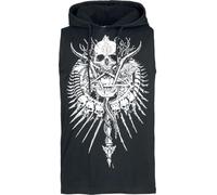 Gothicana by EMP Herren schwarzes Tank Top mit Kapuze und fixierten Zugbändern L