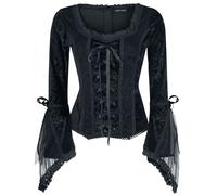 Gothicana by EMP Rosemary Langarmshirt schwarz in XL