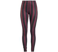 Gothicana by EMP Schwarz/rot gestreifte Leggings Leggings schwarz rot in XXL