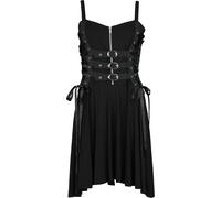 Gothicana by EMP Short Dress With Lacing and Straps Mittellanges Kleid schwarz in S