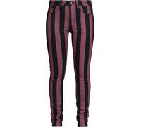 Gothicana by EMP Skarlett - red/black Stripes Jeans schwarz rot in W31L30