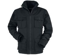 Gothicana by EMP Winterjacke mit Klappentaschen Ziernähten Winterjacke schwarz in L