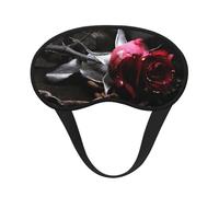 Gotische schwarze Rosen bedruckt,Vollständige Augenabdeckungen, lichtundurchlässige Schlafmasken, Verdunkelungs-Augenschützer