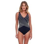 Gottex Embrace Damen-Badeanzug mit V-Ausschnitt, Einteiler, weiche Körbchen, Bauchkontrolle und Rückenfutter, Badezubehör, Schwarz, 44