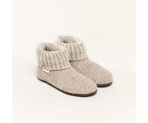 Gottstein Alpine Boot FE | Kinder Hausschuh | Kinder Filz-Hausschuh | Farbe beige | Kinder-Hausschuh in Größe 35 beige 35