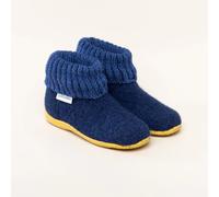 Gottstein Alpine Boot RU Kinder Hausschuh | Filz-Hausschuh Made in Tirol | Farbe blau Größe 34 Ink Blue Mele 34