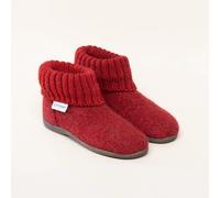 Gottstein Alpine Boot RU Kinder Hausschuh | Filz-Hausschuh Made in Tirol | Farbe rot/braun Größe 25 redmele/brown 25