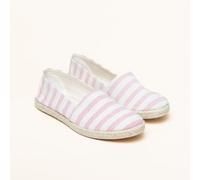 Gottstein Camping Duo Linen-Espadrille aus GRS zertifizierten Leinen für Damen - Nachhaltiger Sommerschuh mit Gummisohle rosa 37