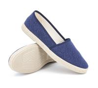Gottstein Camping Linen Uni V für Damen | Espadrille aus nachhaltiger GRS zertifizierter Leinen Nachtblau | 41