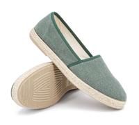 Gottstein Camping Linen Uni V für Damen | Espadrille aus nachhaltiger Leinen Oceangreen, 37