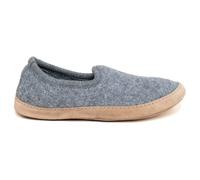 Gottstein Filz-Hausschuh Cheyenne für Damen & Herren | Flexibler & Leichter Hausschuh aus Walkstoff mit bequemer Ledersohle | 100% Reine Schurwolle Graumele | 40