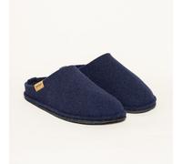 Gottstein Classic CO Pantoffel für Damen & Herren - Hausschuh aus 100% Schurwolle mit Komfort-Einlagesohle blau 39