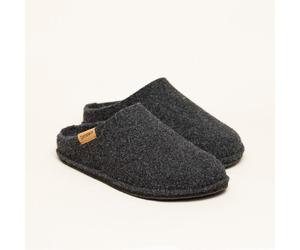 Gottstein Classic CO Pantoffel für Damen & Herren - Hausschuh aus 100% Schurwolle mit Komfort-Einlagesohle anthrazit 36