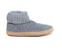 Gottstein Hüttenschuh Dakota - Hoher Filzhausschuh für Damen & Herren aus 100% Schurwolle mit extra bequemer Ledersohle & elastischem Strickbund grau 39