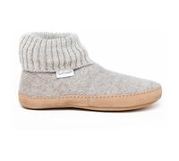 Gottstein Hüttenschuh Dakota - Hoher Filzhausschuh für Damen & Herren aus 100% Schurwolle mit extra bequemer Ledersohle & elastischem Strickbund Beige | 42