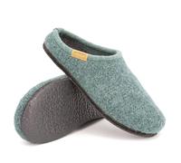 Gottstein Filz-Hausschuh ALP-COMFORT-FE - Damen & Herren Pantoffel aus 100% Schurwolle Bluegreenmele, 40