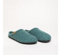 Gottstein Filz-Hausschuh Alpine Light - Damen & Herren Pantoffel aus Reiner Schurwolle mit Rutschfester Latexsohle Bluegreenmele | 38