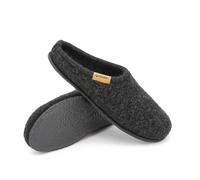 Gottstein Filz-Hausschuh Alpine Light - Damen & Herren Pantoffel aus Reiner Schurwolle mit Rutschfester Latexsohle Kohle | 41