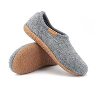 Gottstein Filz-Hausschuh Alpine Midcut - Damen & Herren Pantoffel aus 100% Schurwolle Graumele, 44