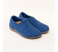 Gottstein Filz-Hausschuh Alpine Midcut - Damen & Herren Pantoffel aus 100% Schurwolle mit Komfort-Einlagesohle blau 45