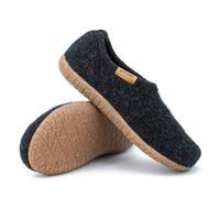 Gottstein Filz-Hausschuh Alpine Midcut - Damen & Herren Pantoffel aus 100% Schurwolle mit Komfort-Einlagesohle Kohle, 40