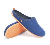 Gottstein Filz-Hausschuh Wool Slide-in für Damen & Herren - Pantoffel aus 100% recycelter Schurwolle mit Gummisohle & Komfort-Einlagesohle dunkel-blau 46