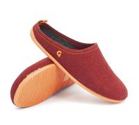 Gottstein Filzhausschuh Wool Slide-in für Damen & Herren - Hausschuh aus 100% Schurwolle mit anatomisch geformter Einlegesohle - Pantoffel mit Gummi-Sohle für Drinnen & Draußen Re-Red/Orange | 41