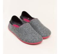 Gottstein Filzhausschuh Wool Slip-On aus 100% Schurwolle - für Damen & Herren - Rutschfeste Gummisohle dunkel-grau 40