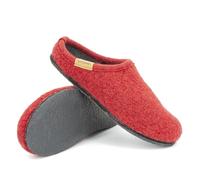 Gottstein Filzpantoffeln Alp-Comfort aus Mulesing-freier Schaf-Schurwolle mit Komfort-Einlegesohle - Handgefertigte Hausschuhe aus Wollfilz für Damen & Herren Größe EU 36-47 Rot, 40