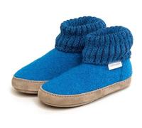 Gottstein Kinder Hüttenschuhe Hausschuhe Wollwalk Ledersohle artic Gr.29