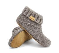 Gottstein Hüttenschuhe Knit Boot LE – braun/grau – Gr. 36