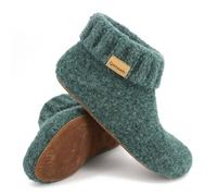 Gottstein Hüttenschuh Knit Boot - Filz-Hausschuh für Damen & Herren | Aus 100% Schurwolle Oceangreen, 42