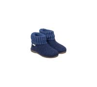 Gottstein Kinder Hausschuhe Hüttenschuhe Wollwalk Gummi-Kork Sohle inkblue Gr.27