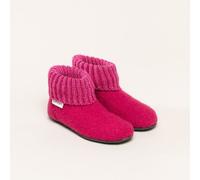 Gottstein Kinder-Hüttenschuh Alpine Boot FE - Kinderhausschuh für Mädchen & Jungen aus 100% Schurwolle Raspberry, 28