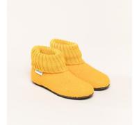 Gottstein Kinder-Hüttenschuh Alpine Boot FE - Kinderhausschuh für Mädchen & Jungen aus 100% Schurwolle gelb 29