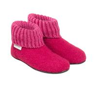 Gottstein Kinder Hüttenschuhe Hausschuhe Wollwalk Filzsohle himbeere Gr.27
