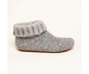 Gottstein Knit Boot Alpaka | Filz-Hüttenschuh | Damen & Herren Hausschuh | Farbe grey|Größe 37 grey 37