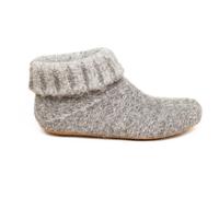 Gottstein Knit Boot Alpaka Unisex Hüttenschuhe aus Alpakawolle Grau (Grey), Gr. 38